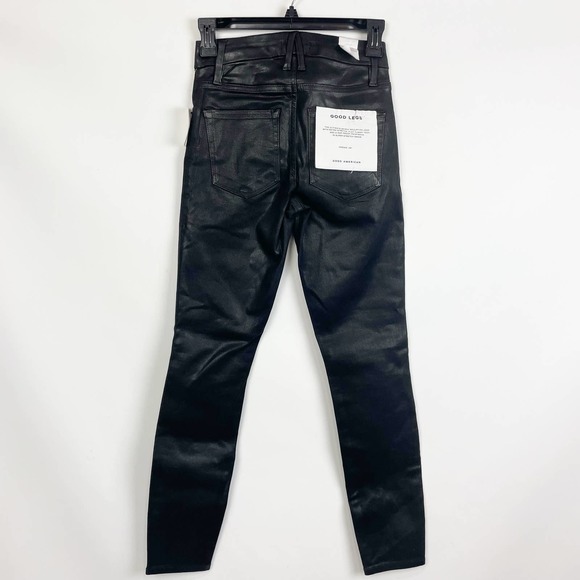 NWT Good American Good Legs - Black Coated - Picture 5 of 10